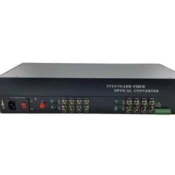 Производитель волоконно-оптического оборудования 1080P @ 60HZ 16-канальный видеорегистратор CCTV без потерь HDCVI /TVI /AHD /CVBS волоконно-оптический преобразователь