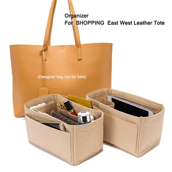 Кошелек-органайзер для покупок на Восток-Запад Из эластичной Кожи, Большая сумка-тоут, Органайзер для поддержки Формы сумки на внутренней подкладке