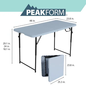 Peakform 4-Футовый Регулируемый центральный складной стол портативный стол складной стол открытый стол складной походный стол
