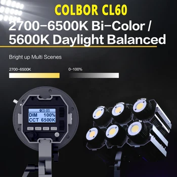 SYNCO COLBOR CL60 2700K-6500K Фотографическое Освещение Профессиональный Видеосвет для Фотостудии Canon Nikon Sony Camera Shooting