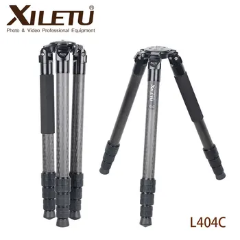 XILETU L404C Углеродное Волокно Сверхмощный Профессиональный Стабильный Штатив для Фотосъемки с Чашей для DSLR Цифровой Камеры Видеокамеры