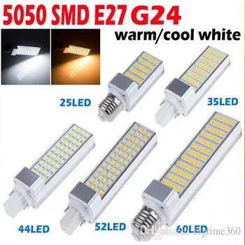 E27 G24 Светодиодная Лампа 5 Вт 7 Вт 10 Вт 11 Вт 13 Вт LED Bombillas Заменяет Люминесцентную Лампу AC85-265V LED Потолочная Лампа