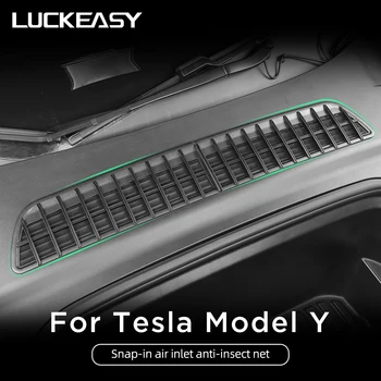 Для Tesla model Y Сетка от насекомых, защелка для воздухозаборника, Средняя сетка для защиты крышки машины, автомобильные аксессуары, украшение