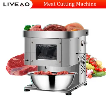 Автоматическая машина для нарезки мяса Электрическими коммерческими кусачками для нарезки свежего мяса