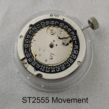 Механизм Seagull ST2555, Автоматический механический Механизм, мужские Классические Винтажные часы, черное Или белое кольцо с датой