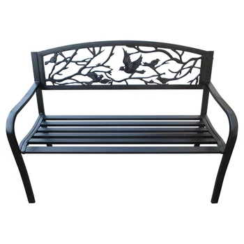 Hi-Line gift Ltd. Черные птицы и ветки, садовая скамейка, уличная скамейка, садовая скамейка, уличная