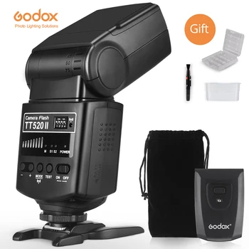 Вспышка Godox TT520 II TT520II со встроенным беспроводным сигналом 433 МГц + комплект передатчика для цифровых зеркальных фотокамер Canon Nikon Pentax Olympus