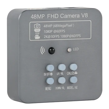 FHD 48MP 2K 1080P HDMI USB Цифровой Промышленный Лабораторный Видео Микроскоп Камера Для Телефона Планшета PCB IC Наблюдение За Ремонтом Пайки