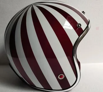 шлемы для мотокросса MASEI ruby, винтажный шлем, полушлем с открытым лицом, ABS шлем для мотокросса 501 Red301k