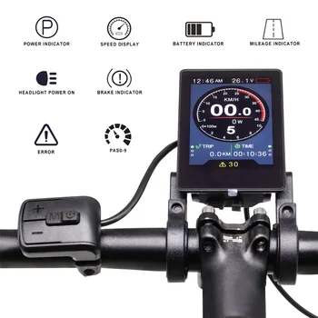 ebike display 860C apt mid drive display электрический велосипед 36 В/48 В цветной ЖК-дисплей 5 pin для bbs и среднего электрического велосипедного мотора