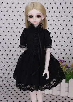 1/3 1/4 1/6 BJD Кукла BJD/SD Модное черное платье, Милое кукольное платье для маленькой девочки в подарок