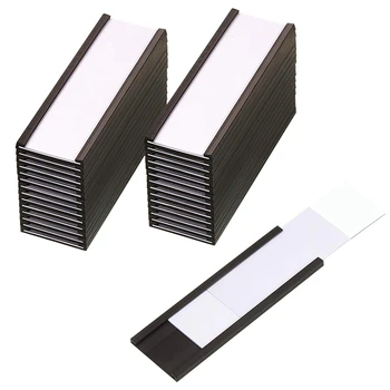 180 шт. магнитные держатели для этикеток с магнитными держателями для карт данных с прозрачными пластиковыми протекторами для металлической полки (1x3 дюйма)