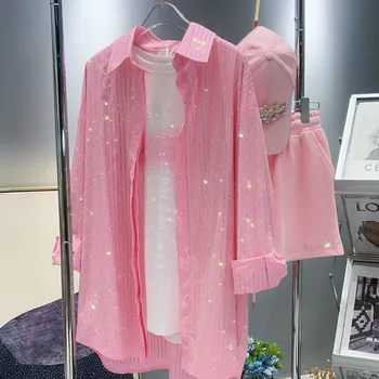 Дизайн горячего бурения, уличная рубашка, Женская Рубашка с лацканами и Длинным рукавом, Свободная Повседневная блузка, топы q636