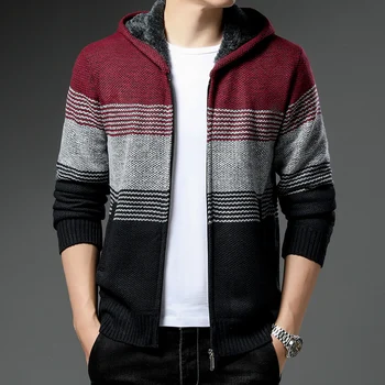 2023 Осенне-зимний мужской свитер, модный вязаный кардиган, мужской свитер высокого качества, корейская повседневная куртка, мужской свитер на молнии 21