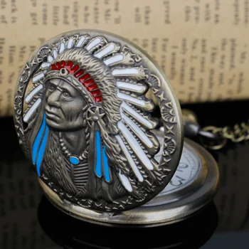 Изысканный дизайн, карманные часы с древним индийским узором, мужское и женское ожерелье, подвеска, Кварцевые карманные часы, подарок