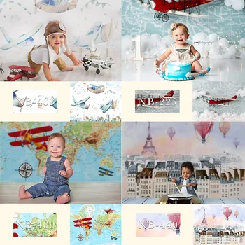 фон для фотосъемки на воздушном шаре, портрет авантюриста, авиатора, фон для фотосъемки новорожденных, винил