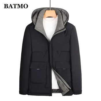 BATMO 2022, новое поступление, зимние высококачественные мужские куртки с капюшоном на 80% белом утином пуху, утолщенное пальто, мужские 2206