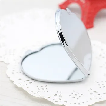 tshou504 Портативное зеркало для макияжа из нержавеющей стали, карман для рук, сложенное косметическое зеркало для макияжа, двойное зеркало для макияжа, маленькие различные формы