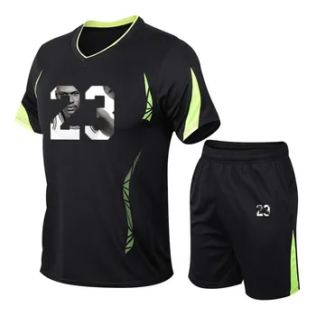 2023 новый пляжный спортивный костюм, мужская летняя футболка для фитнеса с короткими рукавами, мужской быстросохнущий топ для бега, баскетбольный спортивный костюм