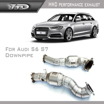 Трехходовой катализ автомобильной выхлопной трубы HMD подходит для автомобильной выхлопной системы Audi A6A7 S6S7 RS6 RS7 C7 C8