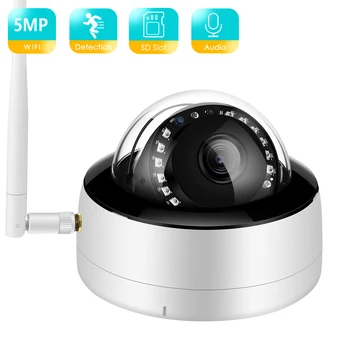 BESDER 5-мегапиксельная IP-камера Оповещение по электронной почте Инфракрасная Ночная Беспроводная Камера Двухстороннее Аудио HD 3-Мегапиксельная Купольная Камера Видеонаблюдения Wifi Слот для SD-карты