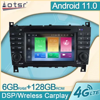 6 + 128 Г Android 11,0 Для Benz C-Class W203 2004 2005-2007 Автомобильный Радио Мультимедийный Плеер Авто Видео GPS Навигация Головное устройство DPS