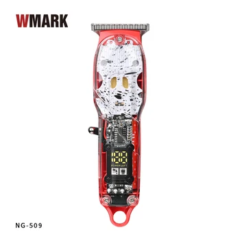 WMARK NG-508/NG-509 Прозрачный Триммер для деталей стиля Профессиональная Перезаряжаемая машинка для стрижки 6500 об/мин со светодиодным дисплеем батареи