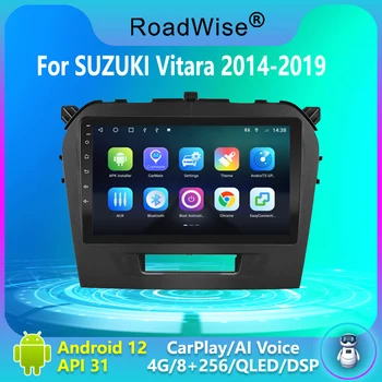 Автомобильное радио Roadwise 8 + 256 Android 12 Для Suzuki Vitara 4 2014-2019 Мультимедиа Carplay 4G Wifi GPS 2DIN DVD DSP Авторадио Стерео