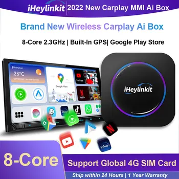 Iheylink Беспроводной Carplay Mini AI Box Apple Carplay Android Auto Youtube Netflix Play для Audi Benz Mazda Toyota 4G LTE GPS