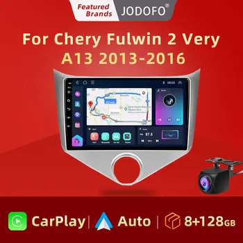 Jodofo 8-ядерный автомобильный Радиоприемник Android 12 DSP Для Chery Fulwin 2 Very A13 2013-2016 Мультимедийный плеер Навигация Carplay AUTO 36EQ DSP