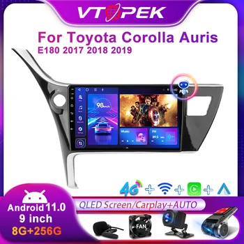 Vtopek 2 Din Android 11 Для Toyota Corolla 11 Auris E180 2017 2018 2019 Автомобильный Радиоприемник Мультимедиа GPS Navi Стерео Carplay GPS WIFI