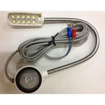 10 Светодиодных Шариков лампа Для Работы Швейной Машины Белый Свет Гибкая Лампа с Гусиной Шеей Магнитное Крепление
