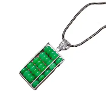 KJJEAXCMY бутик ювелирных изделий S925 стерлингового серебра ювелирное ожерелье с выдолбленным дизайном ручной работы леди tielongsheng abacus кулон