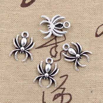 15 шт. подвески-паук на Хэллоуин 17x14 мм, подвеска под старину, винтажная тибетская бронза, ювелирные изделия ручной работы 