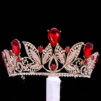 Ретро Креативная Принцесса в стиле барокко, Свадебные Аксессуары для волос, Корона Невесты, Диадема из горного хрусталя, Хрустальная корона