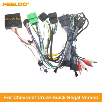 FEELDO Автомобильный аудио 16PIN Кабель питания Android Адаптер с коробкой Canbus Для Жгута проводов Chevrolet Cruze Buick Regal Verano