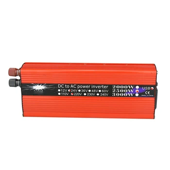 3000 Вт Инвертор Автомобильный Инвертор Двойной USB Красная Скорректированная Волна Солнечный Фотоэлектрический Преобразователь постоянного тока 12 В/24 В в переменный 110 В/220 В