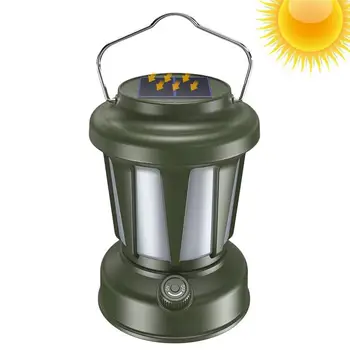 Тентовые фонари для кемпинга, Солнечные перезаряжаемые фонари для кемпинга, Водонепроницаемый Портативный светодиодный фонарь для кемпинга IPX4, 3 режима освещения