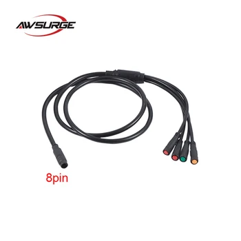 Водонепроницаемый кабель для электровелосипеда Julet 1-4 Основной кабель 8Pin для отображения тормозной дроссельной заслонки Аксессуары для электровелосипедов