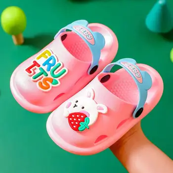 Детские открытые летние сандалии с мягкой подошвой для мальчиков и девочек, детские тапочки, детские сабо