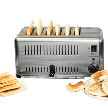 6 слотов бытовой тостер для завтрака коммерческий тостер-помощник для завтрака, тостер для тостов из нержавеющей стали