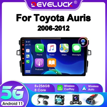 Автомобильный радиоприемник Develuck Android 11 для Toyota Auris E150 2006-2012 Мультимедийный плеер Carplay 2 Din Авто Стерео Авторадио DVD GPS