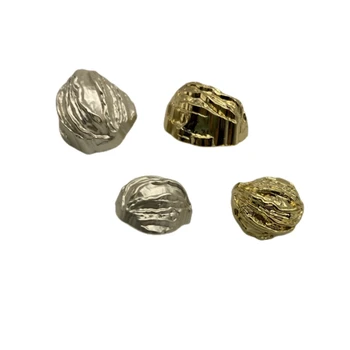 Обычная пуговица из цинкового сплава в форме гриба с серебристым отливом золотого цвета для пальто и свитера