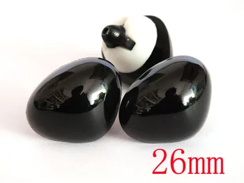 Бесплатная доставка!! 26 мм высококачественный безопасный нос животного из черного пластика для куклы, вязания крючком, плюшевых игрушек - 20 шт.