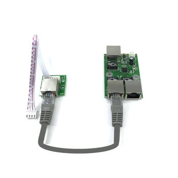 Недорогая сетевая проводка, удлинитель расстояния преобразования данных, Mini Ethernet 3 порта 10/100 Мбит / с С модулем выключателя света RJ45