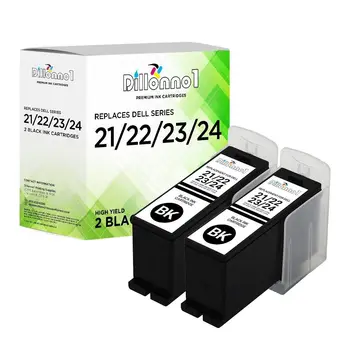 2PK подходит для картриджей Dell 21 22 23 24 с черными чернилами для принтера V313w V715w