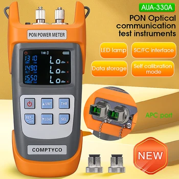 Порт измерителя мощности AUA-330A/U APC/UPC Pon (опция) Портативный волоконно-оптический PON со светодиодной подсветкой FTTX/ONT/OLT 1310/1490/1550 нм