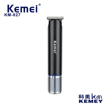 Профессиональный Парикмахерский Триммер Kemei Для сухого бритья и выцветания волос с Т-образным лезвием, Универсальная машинка для стрижки волос KM-827