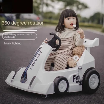 Детский электромобиль может сидеть на вращающейся на 360 градусов детской машине, детской тележке для плитки в помещении, детском картинге с дистанционным управлением