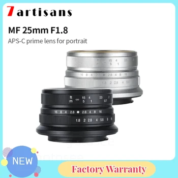 7artisans 25 мм объектив F1.8 с ручной фокусировкой Prime для Sony E/Fujifilm FX для Canon EOS-M/Olympus Panasonic Micro 4/3 Mount